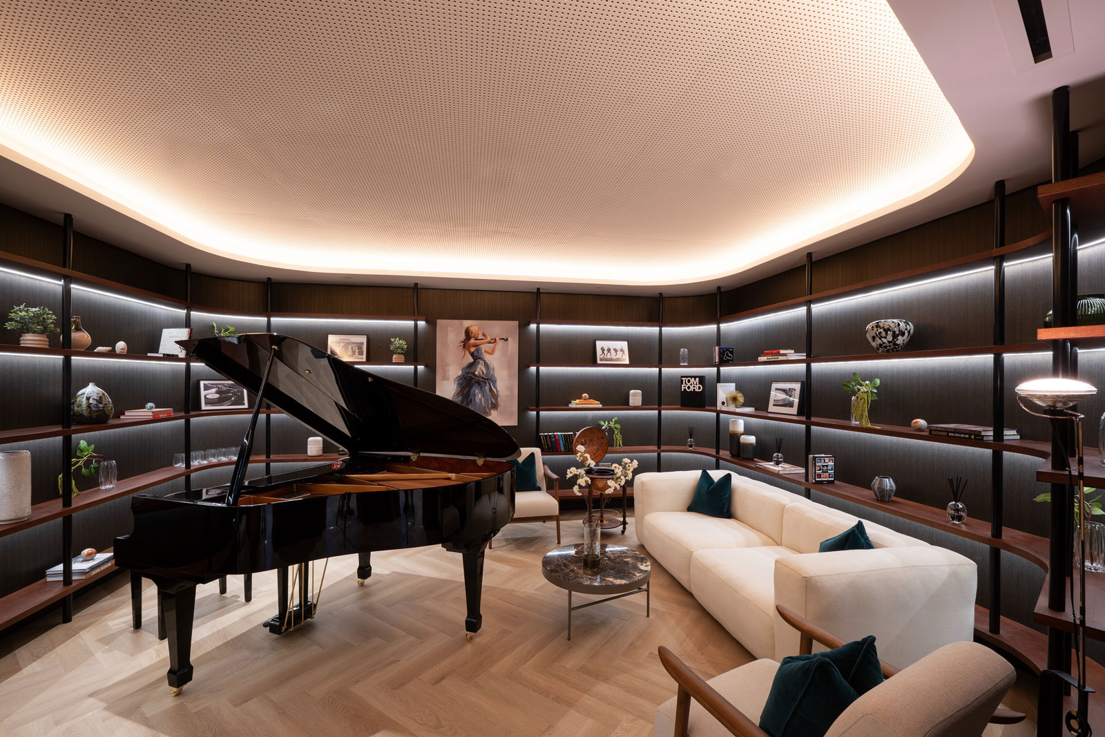 Prince-of-Wales-Drive-piano-room-Impervia-herringbone-Champagne-Oak